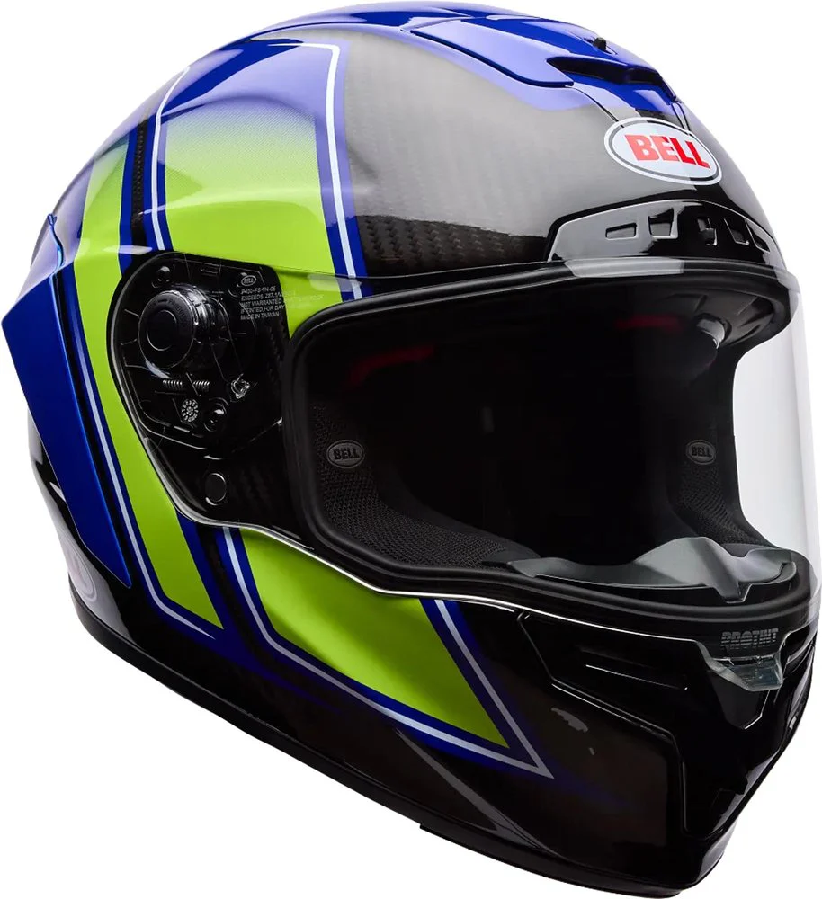 Bell Racestar DLX Flex Blue/Yellow Grid
