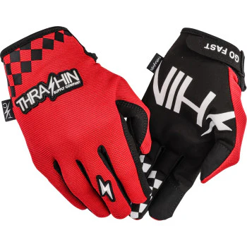 Thrashin Go Fast Red Gloves